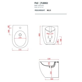 Биде Artceram File 2.0 FLB002 39 00 cocoa